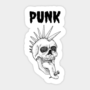 Punk Rock Skull Cool Punk Sticker